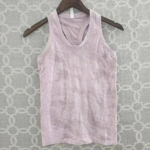 Athleta Pink Camo Racerback Stretched Athletic Tank Top Women's S